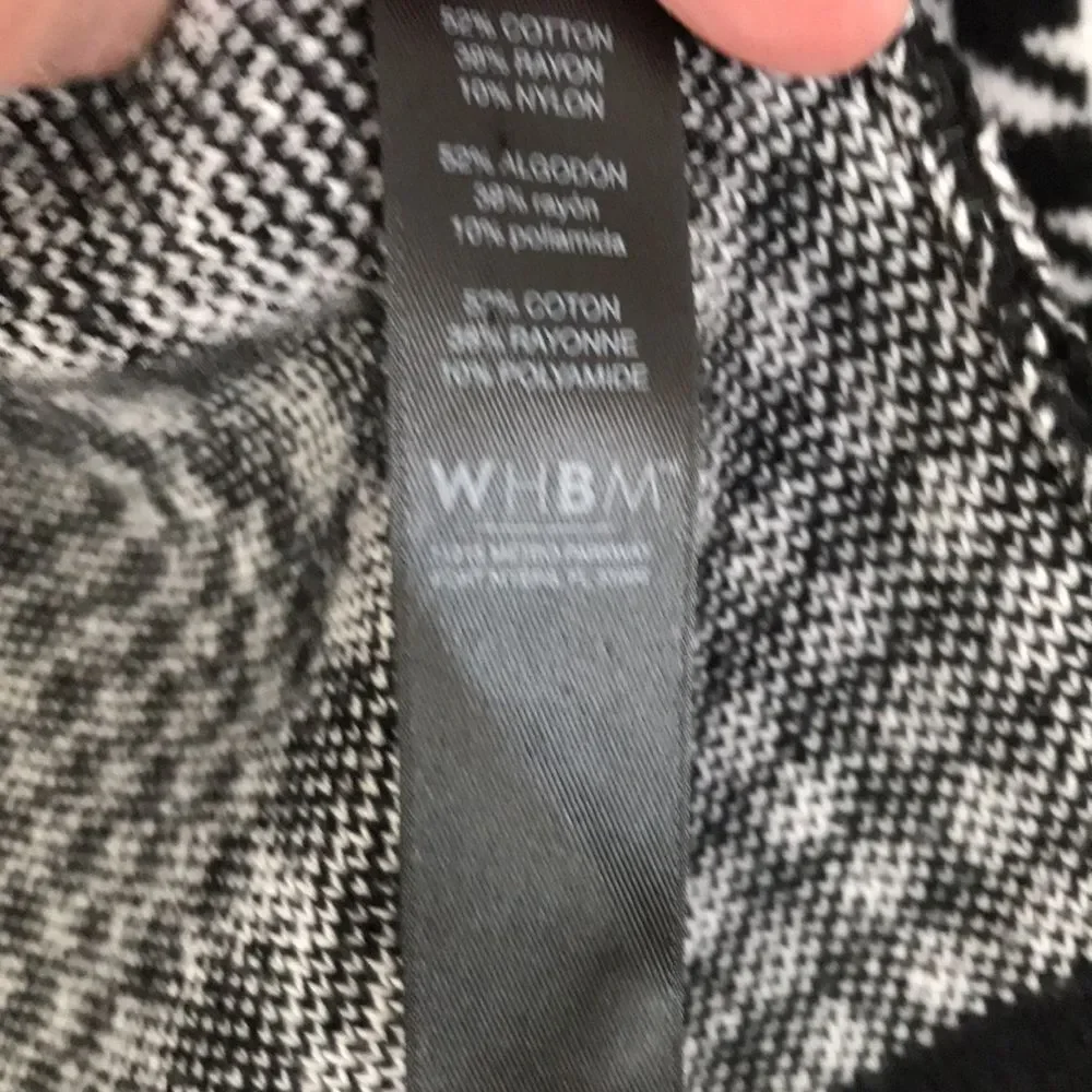WHBM Varied Black White Houndstooth Check Open cardigan/jacket size XS